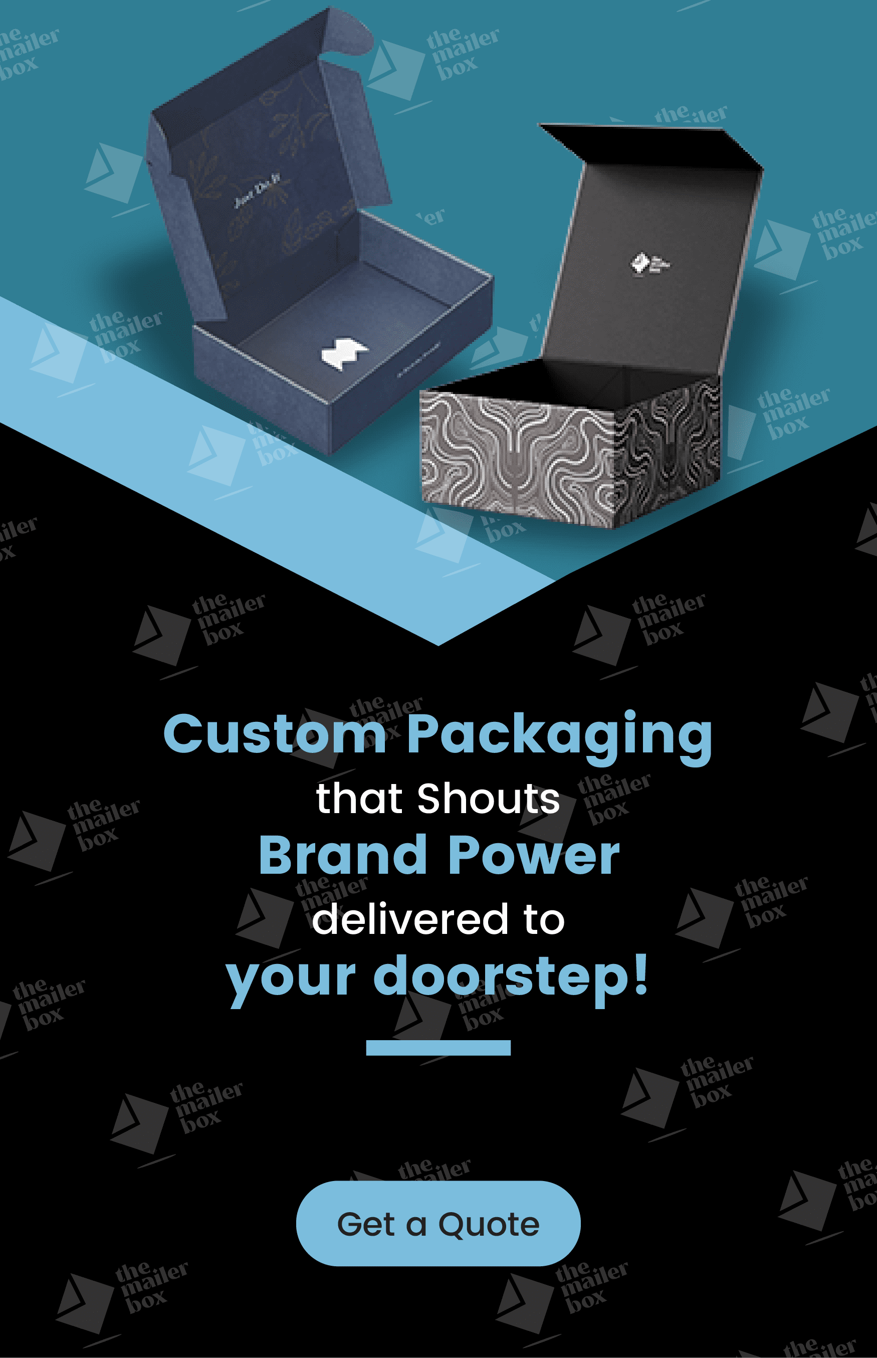 Custom packaging boxes banner